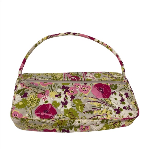 🎉HP🎉 Vera Bradley Knot Just A Clutch Make Me Blush Floral Pink & Green Purse - Picture 4 of 10